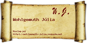 Wohlgemuth Júlia névjegykártya