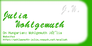 julia wohlgemuth business card